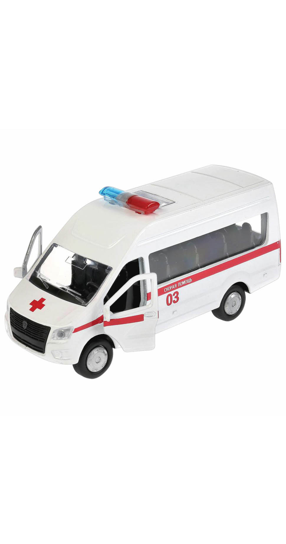 Машина скорая помощь модель детская "ГАЗель NEXT" белый металл арт. E0550200
