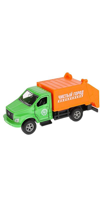 Машина мусоровоз модель детская Газон NEXT зеленый металл 70х190х90мм