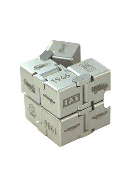 Кубик Антистресс ГАЗ серебристый металл 6х4х4мм арт. E0610800